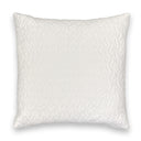 Rosey Floral White Quilted 20" Pillow