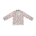 Rosey Floral White Quilted Snap Jacket