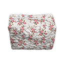Rosey Floral White Quilted Makeup Bag