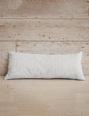 Rosey Floral White Quilted Oblong 14"x33" Pillow