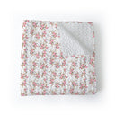 Rosey Floral White Baby Blanket
