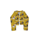 Roselynn Mustard Cropped Quilted Jacket