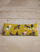 Roselynn Mustard Quilted Oblong 14" x33" Pillow