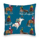 Roselynn Peacock Quilted 20" Pillow