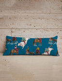 Roselynn Peacock Quilted Oblong 14" x33" Pillow