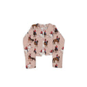 Roselynn Rose Cropped Quilted Jacket