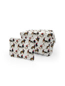 Roselynn White Quilted Makeup Bag