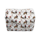 Roselynn White Quilted Makeup Bag