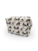 Roselynn White Quilted Makeup Bag