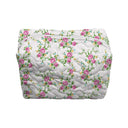 Rosey Floral Jewels Quilted Makeup Bag