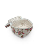 Rosey Floral White Quilted Travel Case