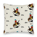 Rosie Rider Linen Quilted 20" Pillow