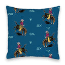 Rosie Rider Peacock Quilted 20" Pillow