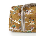 Retro Cowboy Gold Quilted Weekender Duffle Bag