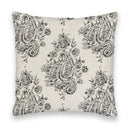 Saddle Paisley Linen/Black 20" Pillow