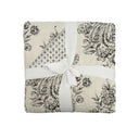 Saddle Paisley Linen / Black Baby Blanket