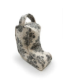 Saddle Paisley Linen/Black Quilted Boot Bag