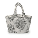 Saddle Paisley Linen/Black Handbag