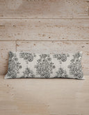 Saddle Paisley Linen/Black Oblong 14"x33" Pillow