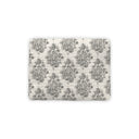 Saddle Paisley Linen/Black Quilted Pet Bed