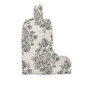 Saddle Paisley Linen/Black Quilted Boot Bag