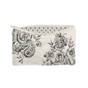Saddle Paisley Linen/Black Makeup Bag