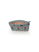 Erin & Ben Co. Sadie Floral Icon Blue Quilted Makeup Bag