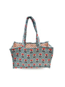 Erin & Ben Co. Sadie Floral Icon Blue Quilted Tote Bag