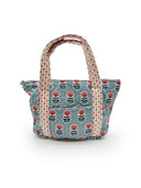 Erin & Ben Co. Sadie Floral Icon Blue Zipper Tote Bag