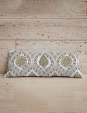Satine White Quilted Oblong 14" x33" Pillow