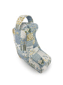 Scarlette Patchwork Blue Quilted Boot Bag