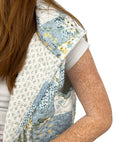 Scarlette Patchwork Blue Quilted Cate Vest