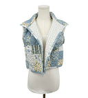 Scarlette Patchwork Blue Quilted Cate Vest
