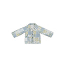 Scarlette Patchwork Blue Youth Quilted Snap Jacket