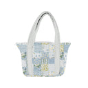 Scarlette Patchwork Blue Zipper Tote Bag