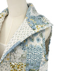 Scarlette Patchwork Blue Quilted Cate Vest