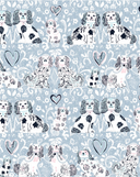 Foo Dogs Blue Baby Blanket