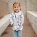 Birdie Neutral Youth Quilted Snap Jacket