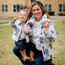 Game Day Purple Thunderbird Boots Youth Quilted Snap Jacket