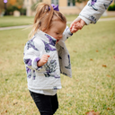 Game Day Purple Thunderbird Boots Youth Quilted Snap Jacket