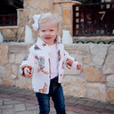 Game Day Orange Thunderbird Boots Youth Quilted Snap Jacket