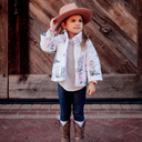 Thunderbird Boots Pink Youth Quilted Snap Jacket