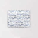 Donkey Toile Blue Quilted Pet Bed