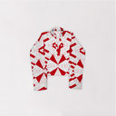 Anabelle Patchwork Red Quilted Pullover *Web Exclusive*