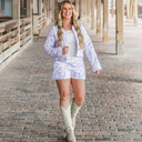 Piper Otomi Lilac Quilted Scallop Shorts *Web Exclusive*