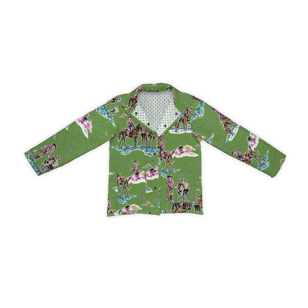 Sierra Cowgirl Green Quilted Snap Jacket