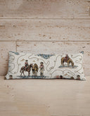Sierra Cowgirl Linen Quilted Oblong 14" x33" Pillow