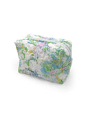 Soft Tide White Quilted Makeup Bag