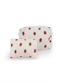 Strawberry Crush Pink Quilted Makeup Bag