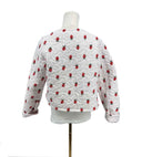 Strawberry Crush Pink Cropped Quilted Jacket